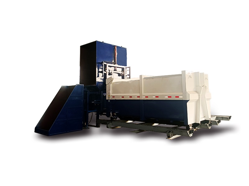 小型水平直壓式垃圾站(側料斗式)